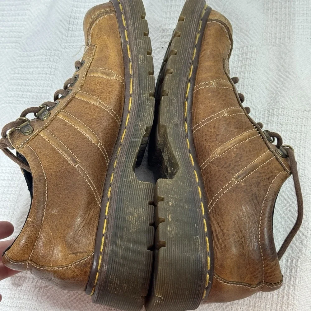 Dr. Martens Y2K Caramel Brown Chunky‎ 6 Eye Lace Up Vintage Oxfords M6 -W8